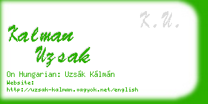 kalman uzsak business card